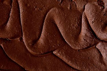 Swirls of double chocolate frosting.