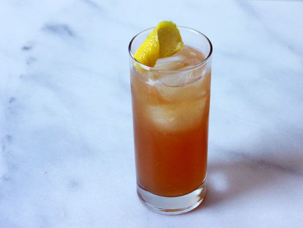 A fall fruit punch cocktail with allspice dram.