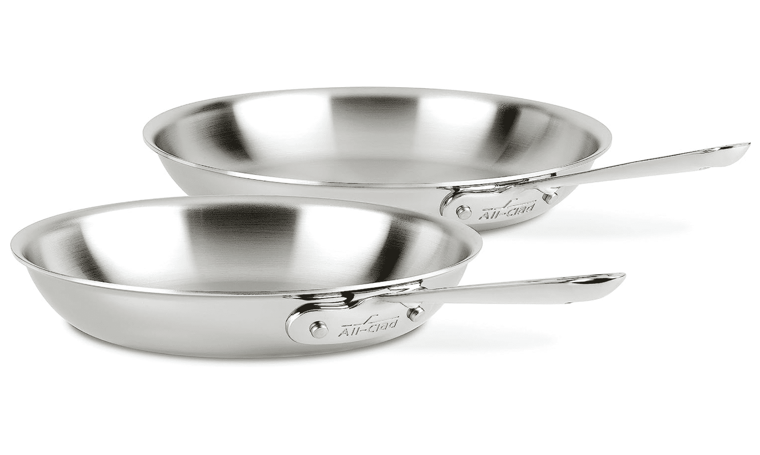two all-clad skillets