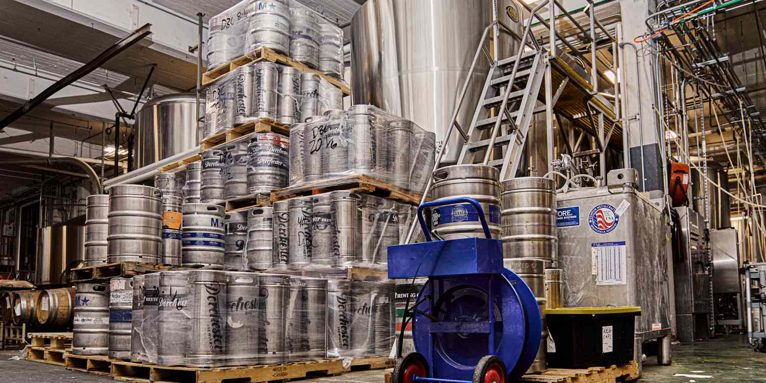 A brewing tank at Dorchester Brewing