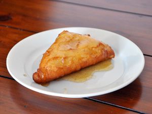 fried scones with cinnamon honey butter