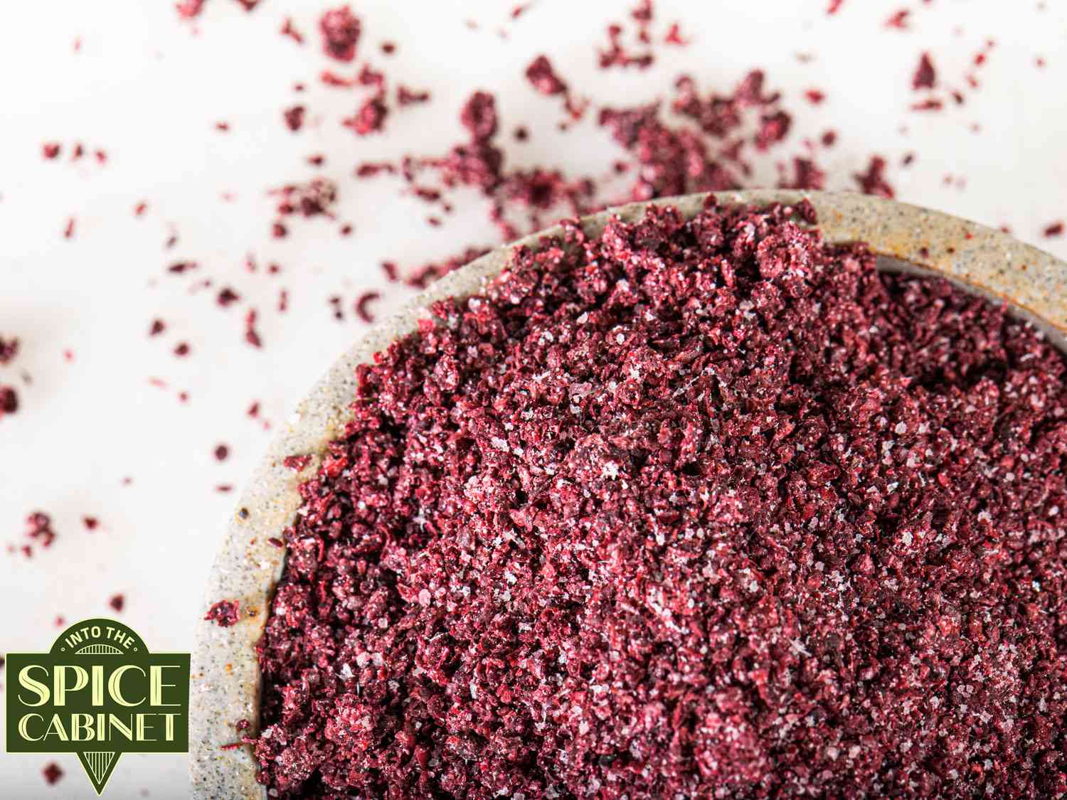 Overhead view of sumac in a bowl