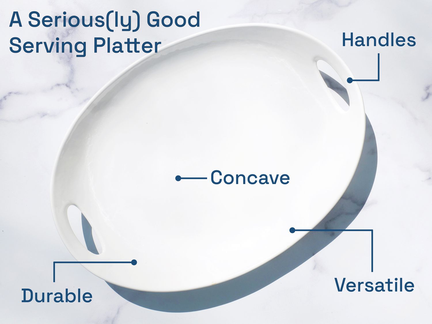 一个真正好的盘子有把手，是耐用的，凹的，多用途的。